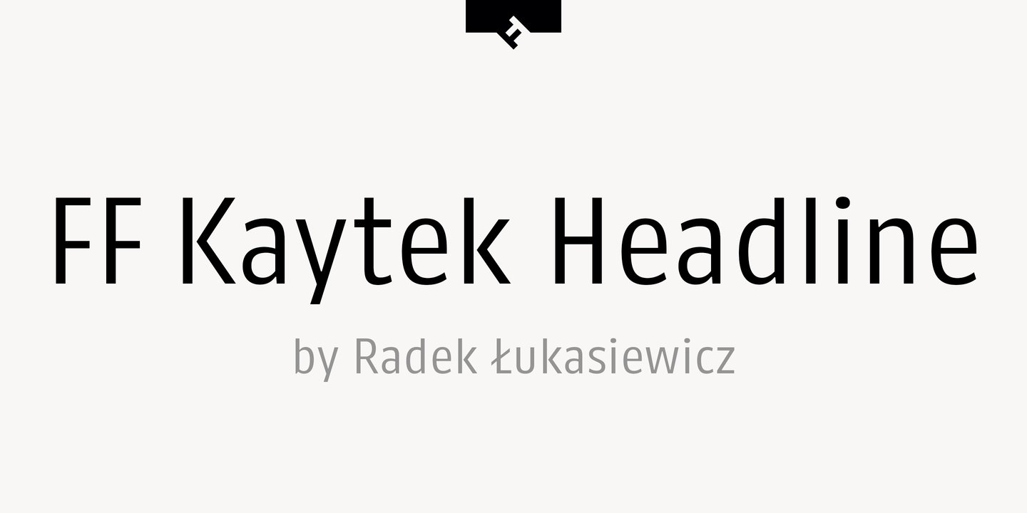 FF Kaytek Headline Font preview